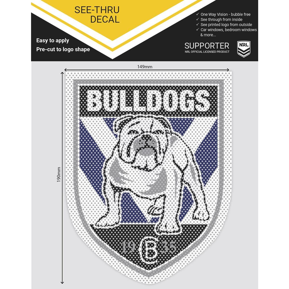 BULLDOGS ITAG SEE-THRU DECAL, , scaau_hi-res