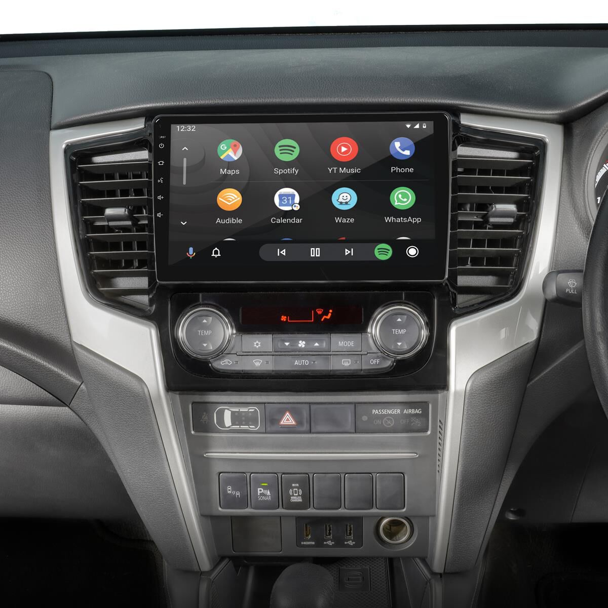 9" MULTIMEDIA RECEIVER TO SUIT MITSUBISHI TRITON (2019-ON) - AUTO CLIMATE MODELS, , scaau_hi-res