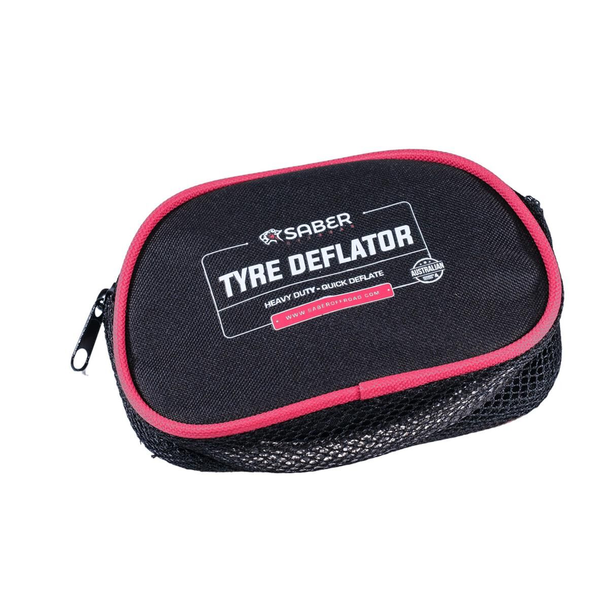 SABER QUICK DEFLATE TYRE DEFLATOR WITH GLOW IN THE DARK FACE & STAINLESS STEEL BRAIDED HOSE, , scaau_hi-res