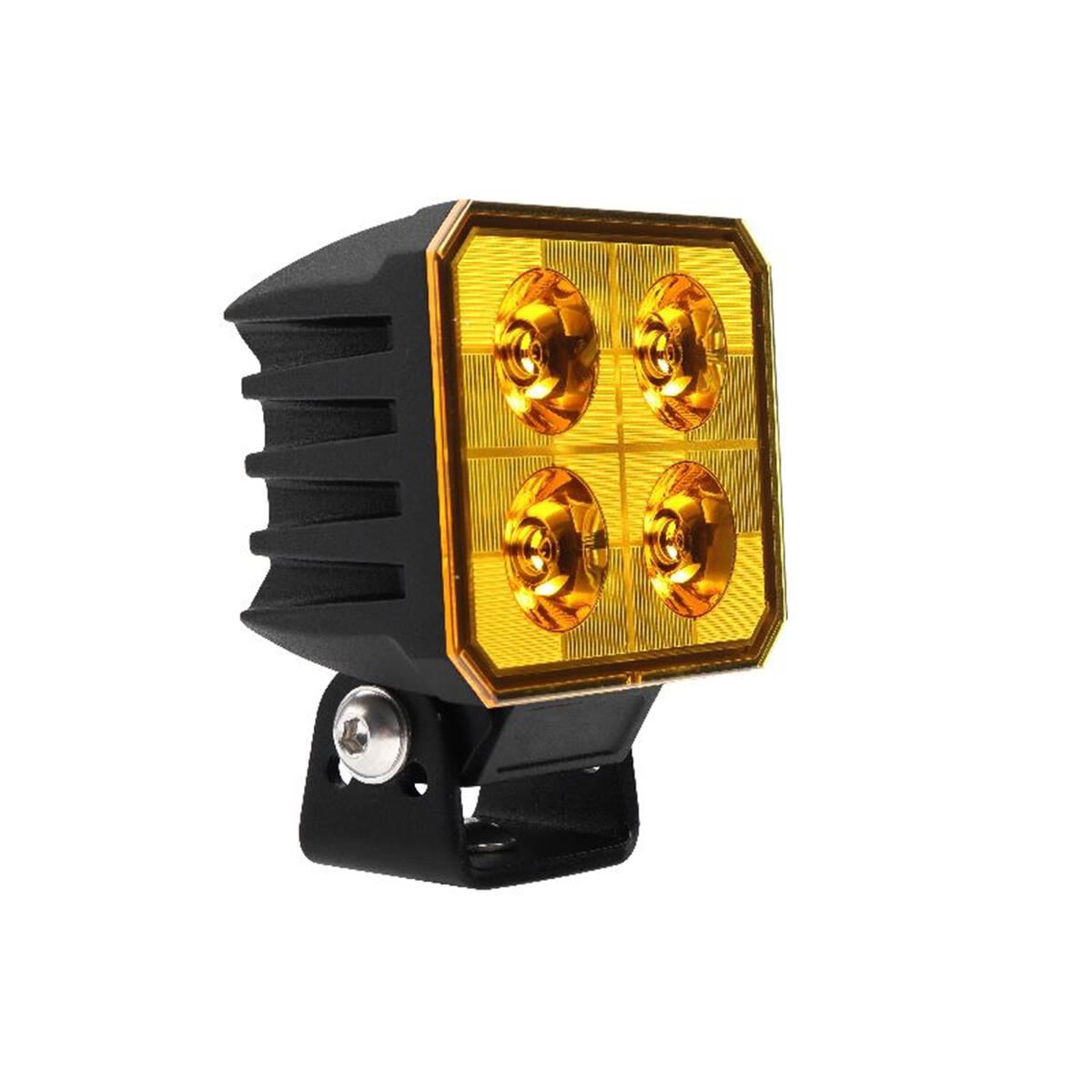 LED SQUARE WORKLAMP FLOOD BEAM60 Deg 9-36V 40W 4 LEDs BLACKHSNG 3,800Lmn IP69K, , scaau_hi-res