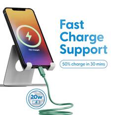 LASER MFI LIGHTNING CABLE 2 PACK – PINK/GREEN, 2M, FAST CHARGE & SYNC, , scaau_hi-res