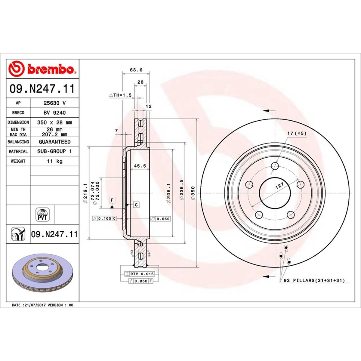 BREMBO DISC ROTOR, , scaau_hi-res