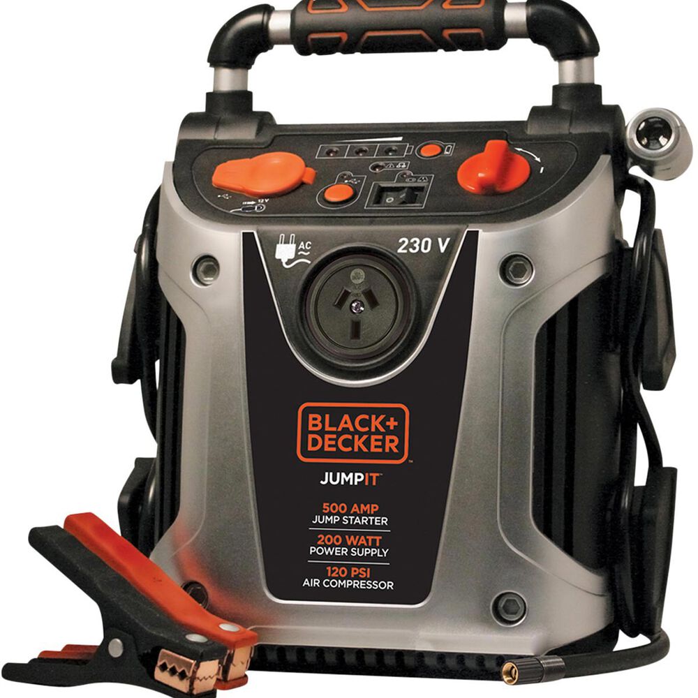 Black & Decker Jump Starter With Air Compressor And MSW  