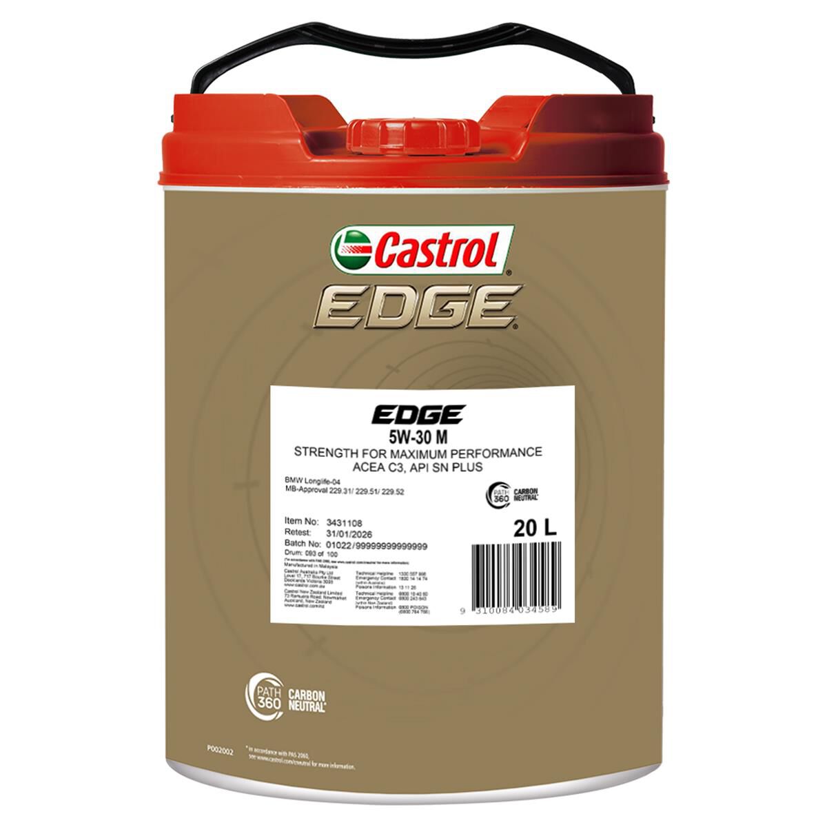 CASTROL EDGE 5W-30 M 20L, , scaau_hi-res