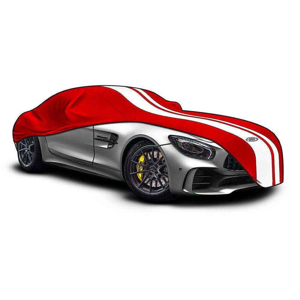SAAS Premium Car Cover Indoor Large 5.0m Red With White Stripes