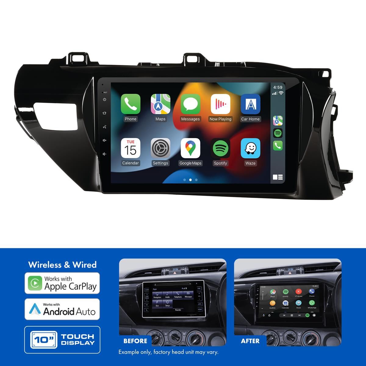 10" MULTIMEDIA RECEIVER TO SUIT TOYOTA HILUX (2020-ON, , scaau_hi-res