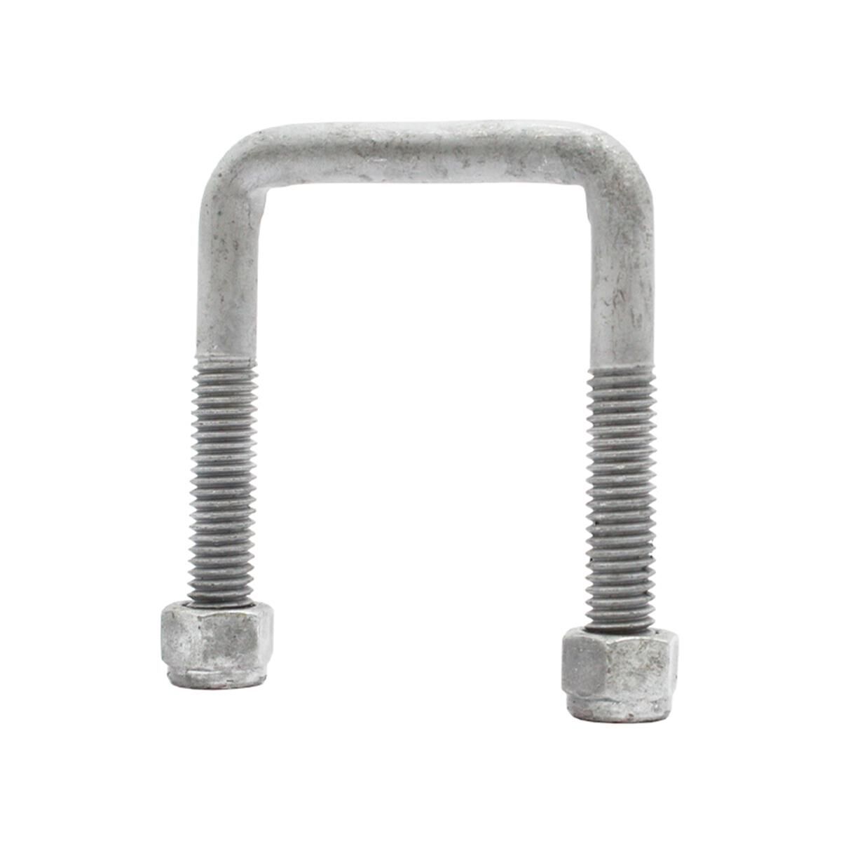 Sunrise U-Bolts with Nyloc Nut 1/2" Galvanised - 65mm Square, 90mm, , scaau_hi-res