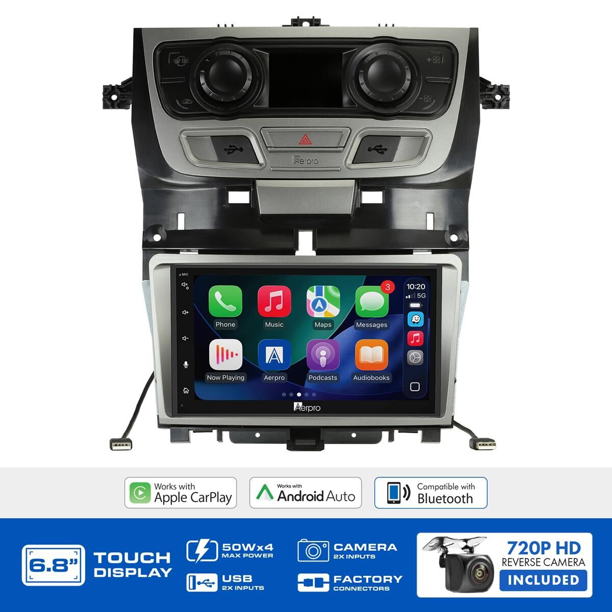AERPRO 6.8" MULTIMEDIA RECEIVER HEAD UNIT KIT TO SUIT HOLDEN VE SERIES 2 &ndash; AX9550GK, , scaau_hi-res
