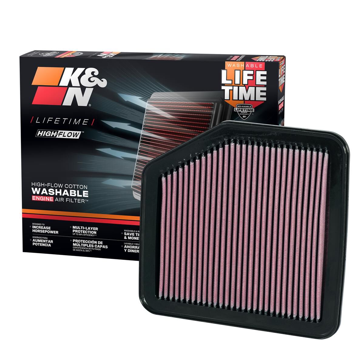 33-2345 K&N REPLACEMENT AIR FILTER, , scaau_hi-res