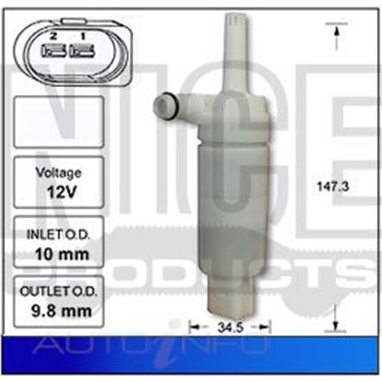 Nice Headlight Washer Pump Nhp1278 Supercheap Auto