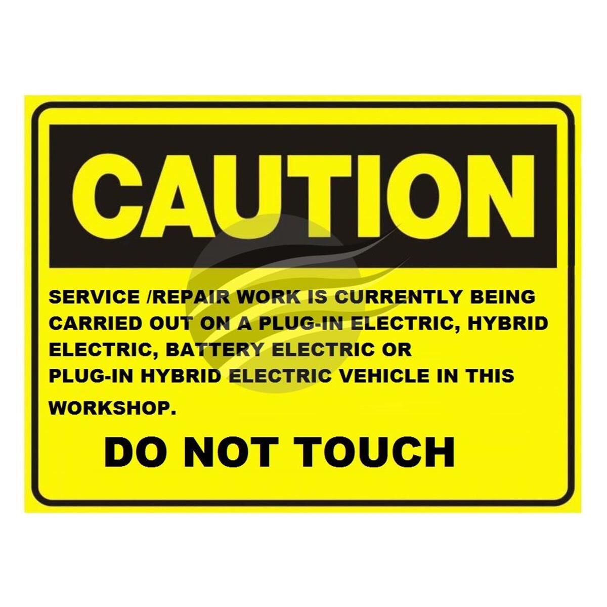 Jaylec Service Caution Sign Plastic 600 X 450Mm For Hybrid & Ev - EVSCS ...
