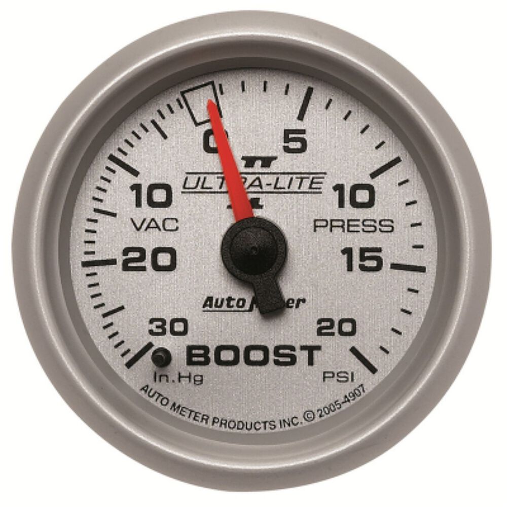Autometer UltraLite II Boost/Vacuum Gauge 30 inHg/20 PSI, 2 1/16