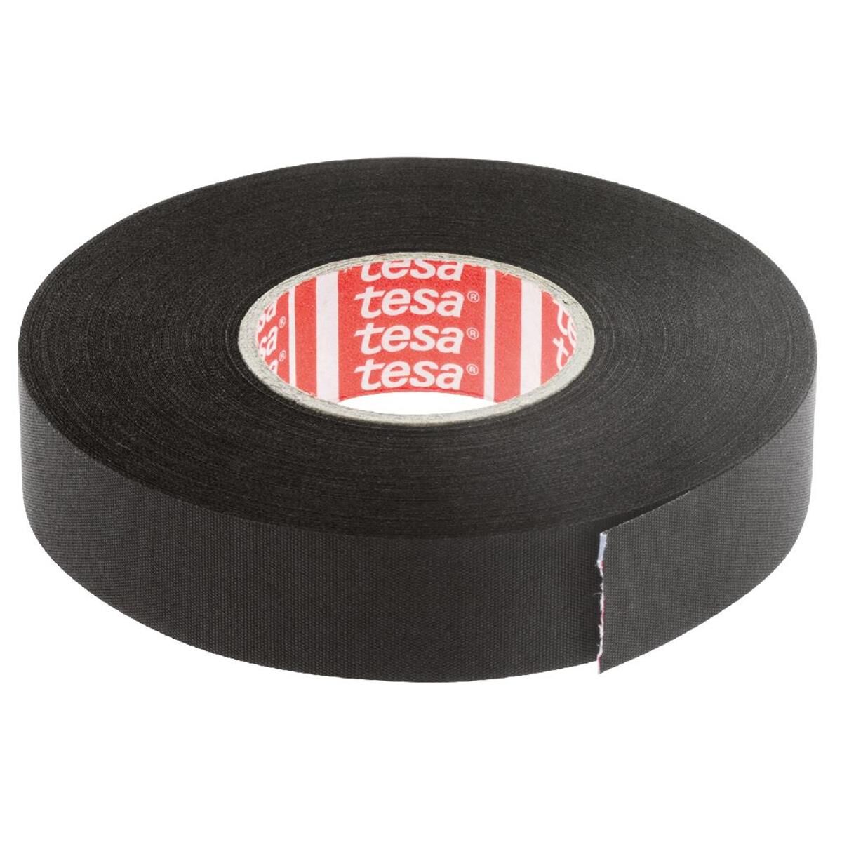 PKT 1 TESA CLOTH TAPE 19MM - X 25M BLACK, , scaau_hi-res