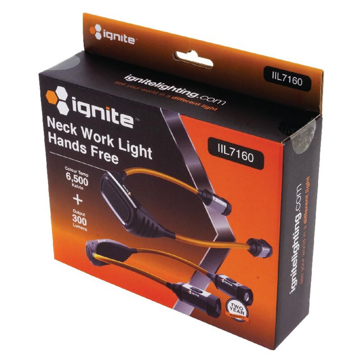 RECHARGEABLE LED HANDS FREENECK WORK LIGHT 300 LMS IPX4, , scaau_hi-res