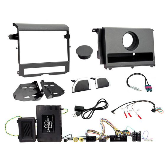 DOUBLE DIN BLACK INSTALL KIT TO SUIT LANDROVER - DISCOVERY 4 (SMALL OEM BASIC DISPLAY), , scaau_hi-res
