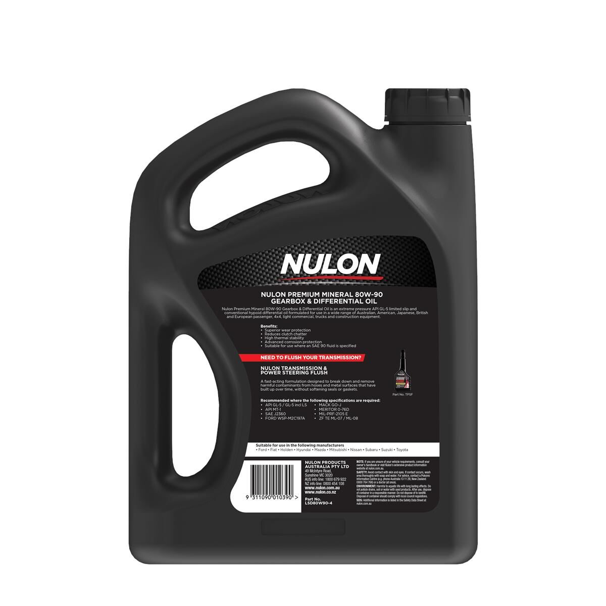 4L NULON 80W-90 GEARBOX & DIFFERENTIAL OIL, , scaau_hi-res