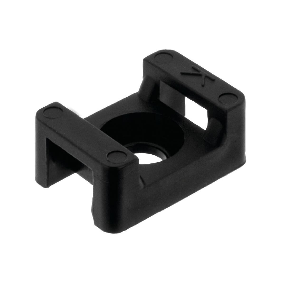 PKT 100 CABLE TIE MOUNT SCREW DOWN H9.8mm x L23mm x W16mm - CABLE ASSEMBLIES & ACC., , scaau_hi-res