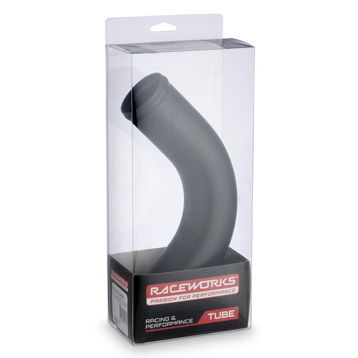 BLACK ALUMINIUM TUBE 2.5'' 90 DEGREE 300MM LONG WITH ROLLED ENDS, , scaau_hi-res