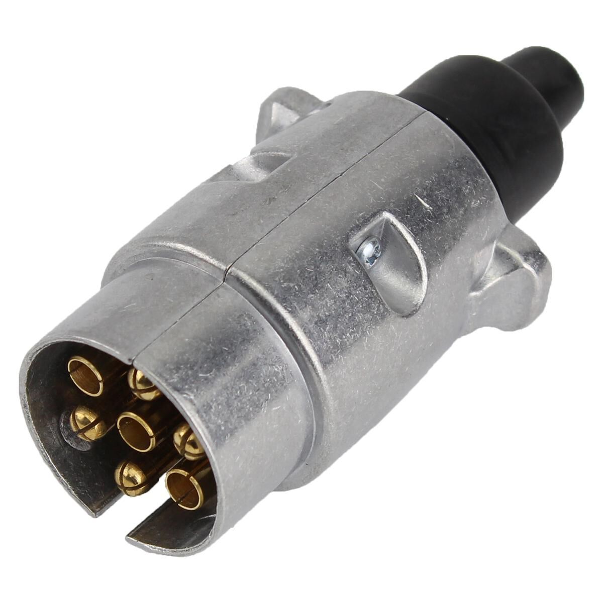 SUNRISE Trailer 7 Pin Male Round Plug Aluminium - P7PRA | Supercheap Auto