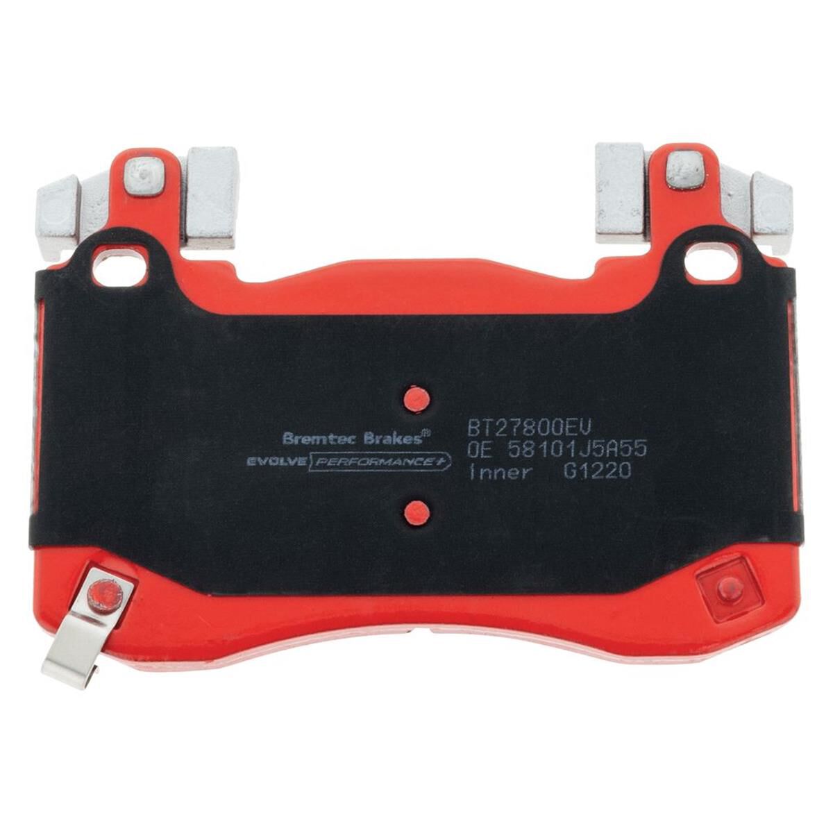 EVOLVE PERFORMANCE CERAMIC+KIA STINGER 3.3L FRONT PADS LOW DUST, , scaau_hi-res