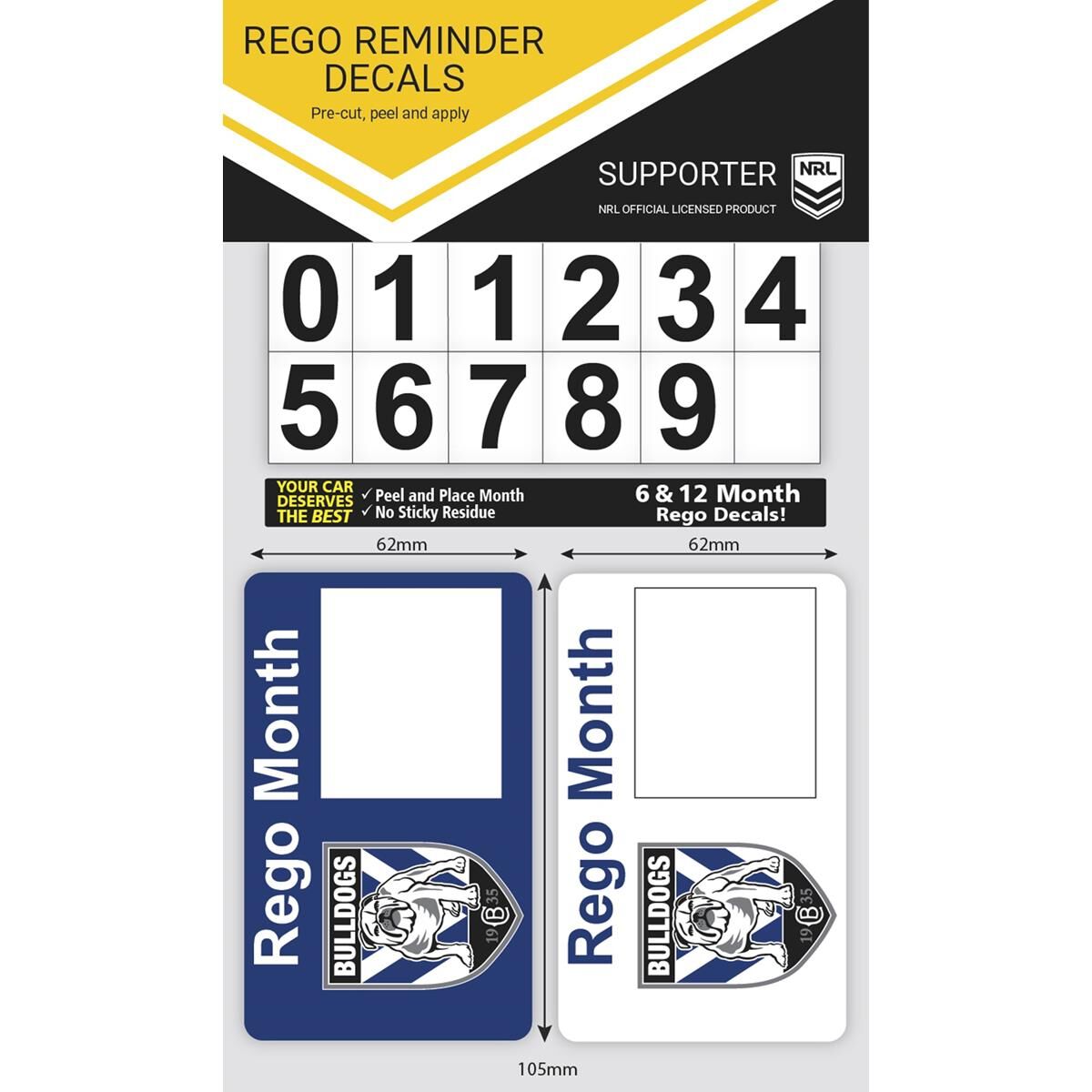 BULLDOGS REGO REMINDER DECAL, , scaau_hi-res