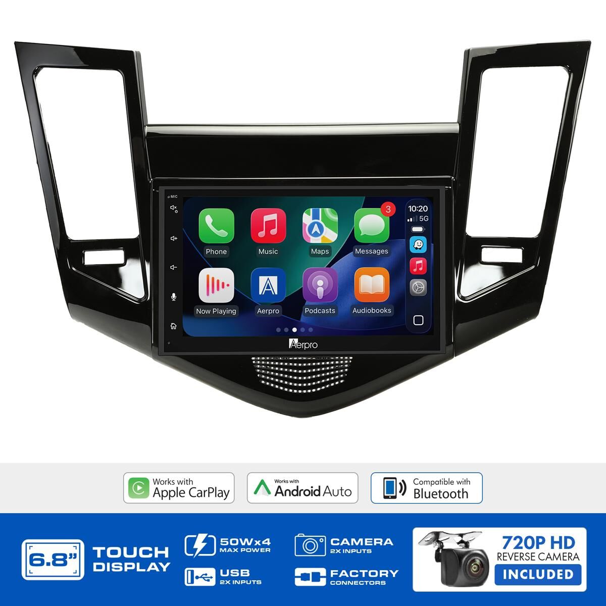 AERPRO 6.8" MULTIMEDIA RECEIVER HEAD UNIT KIT TO SUIT HOLDEN CRUZE &ndash; AX9021KC, , scaau_hi-res