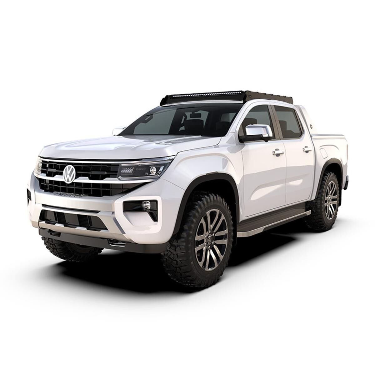 FRONT RUNNER VOLKSWAGEN AMAROK (2023-CURRENT) SLIMSPORT ROOF RACK KIT/LIGHTBAR READY, , scaau_hi-res