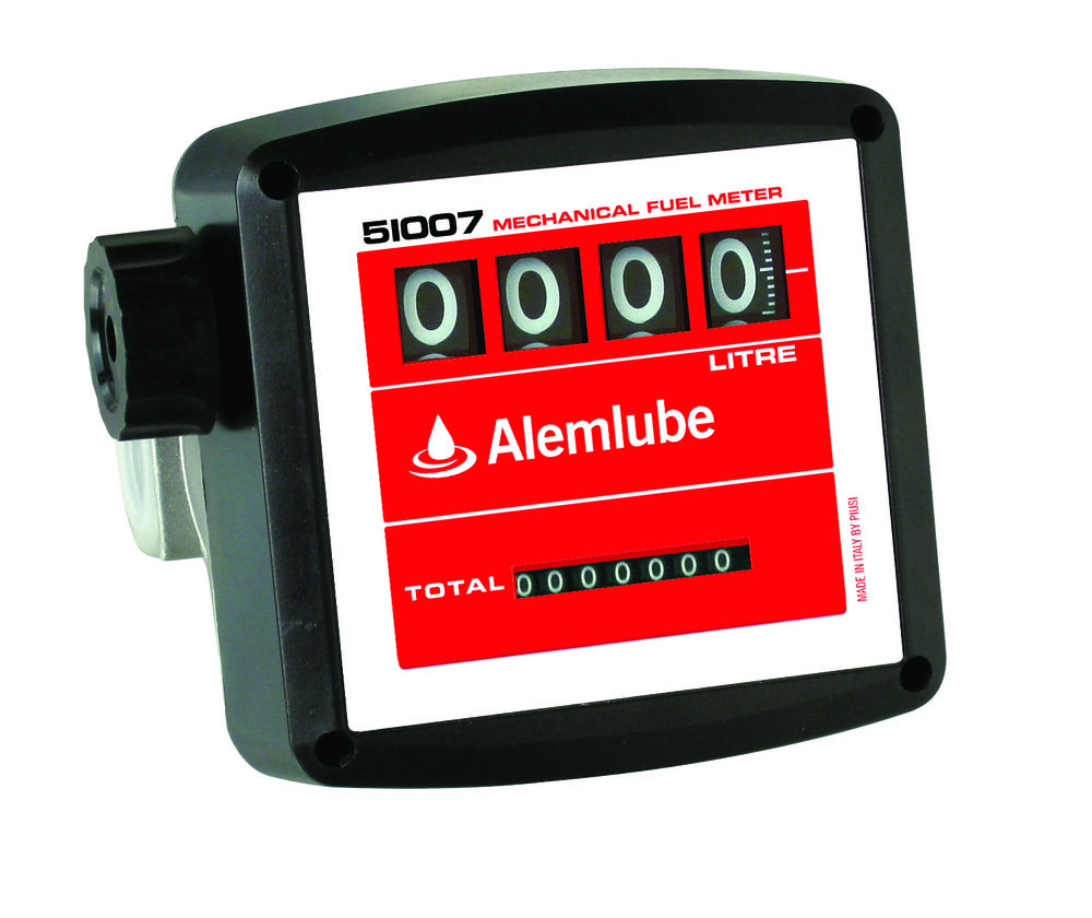 Alemlube 4 Digit Mechanical Diesel Fuel Meter, 1" 51007 Supercheap Auto