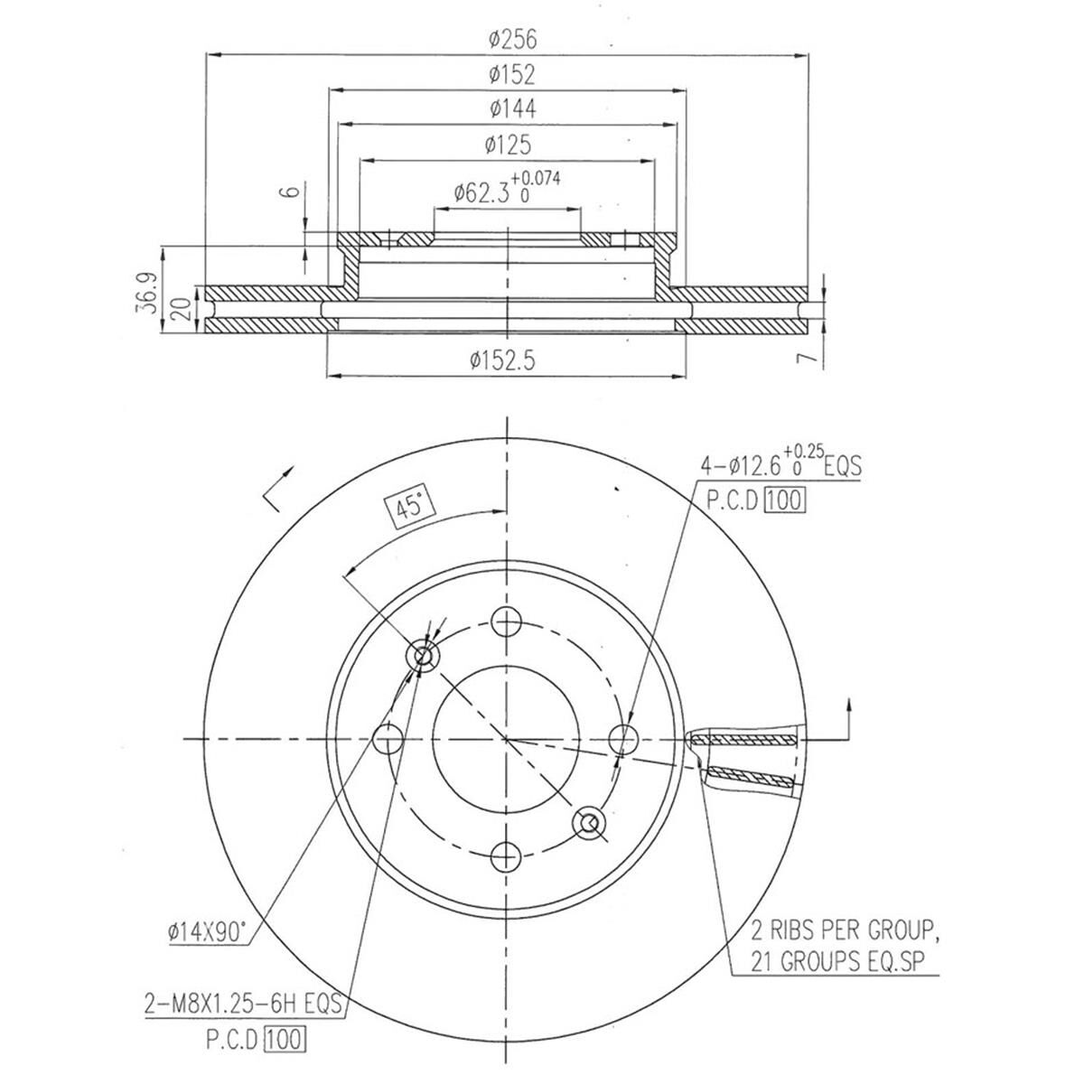 BREMTEC TRADE-LINE BRAKE ROTOR, , scaau_hi-res