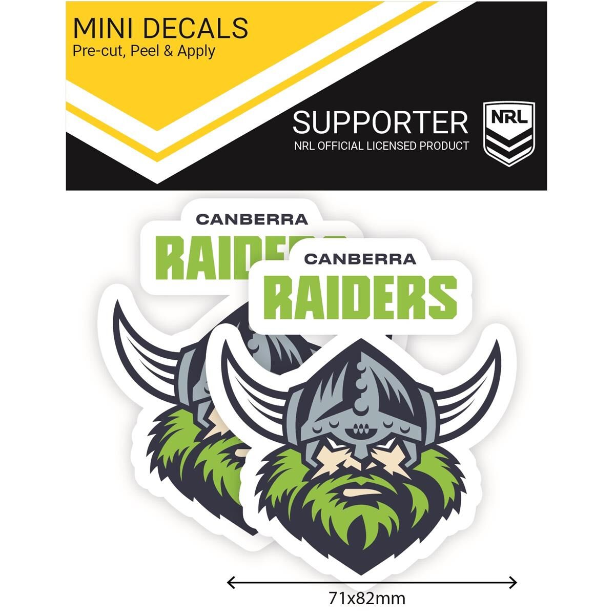 RAIDERS ITAG MINI DECAL, , scaau_hi-res