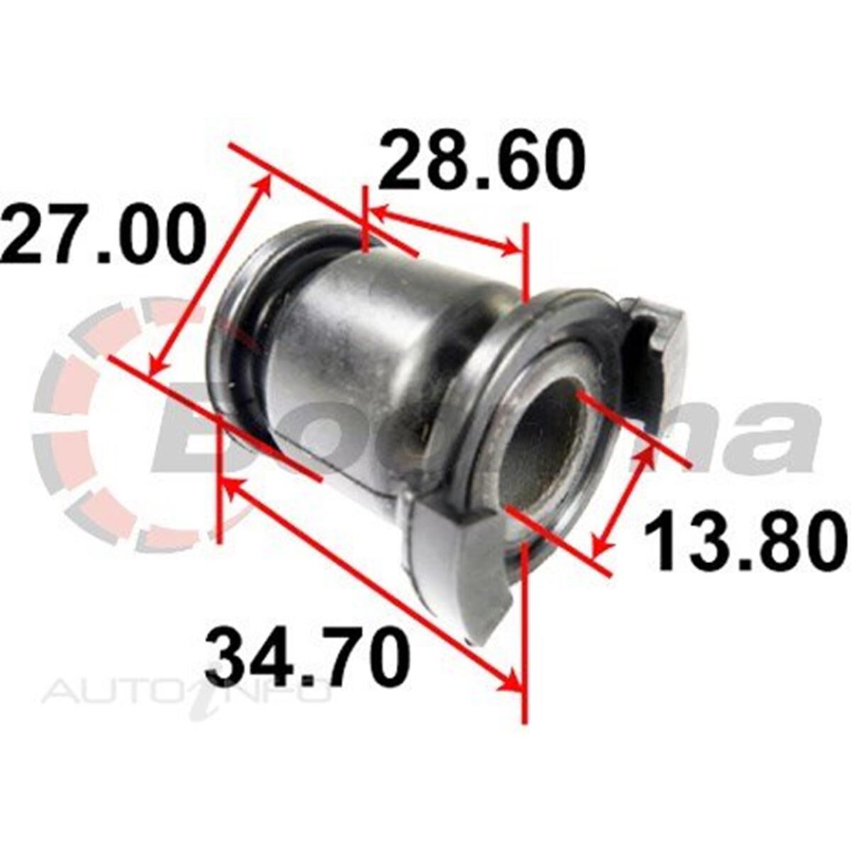 MAZ3 BL-BK STEERING R/G BUSH, , scaau_hi-res