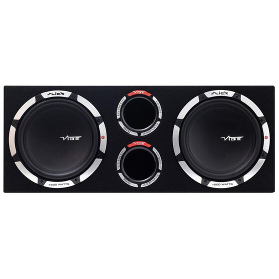 Vibe Slick Dual Subwoofers with Compact Enclosure - 12", Twin Vented ...