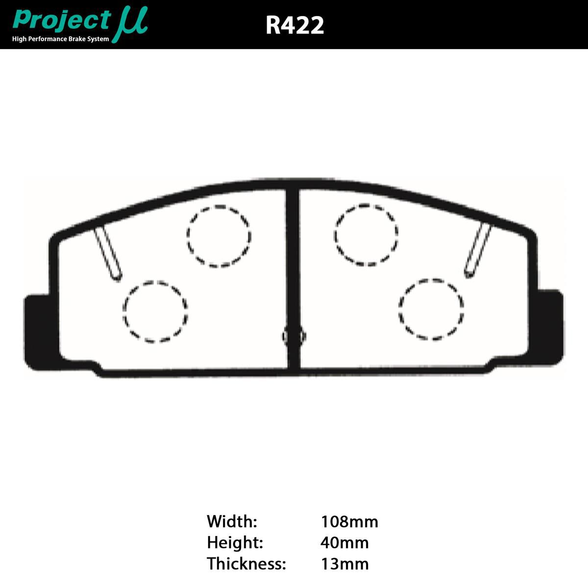 PROJECT MU NS-EP BRAKE PAD SETMAZDA FD RX7 REAR, , scaau_hi-res