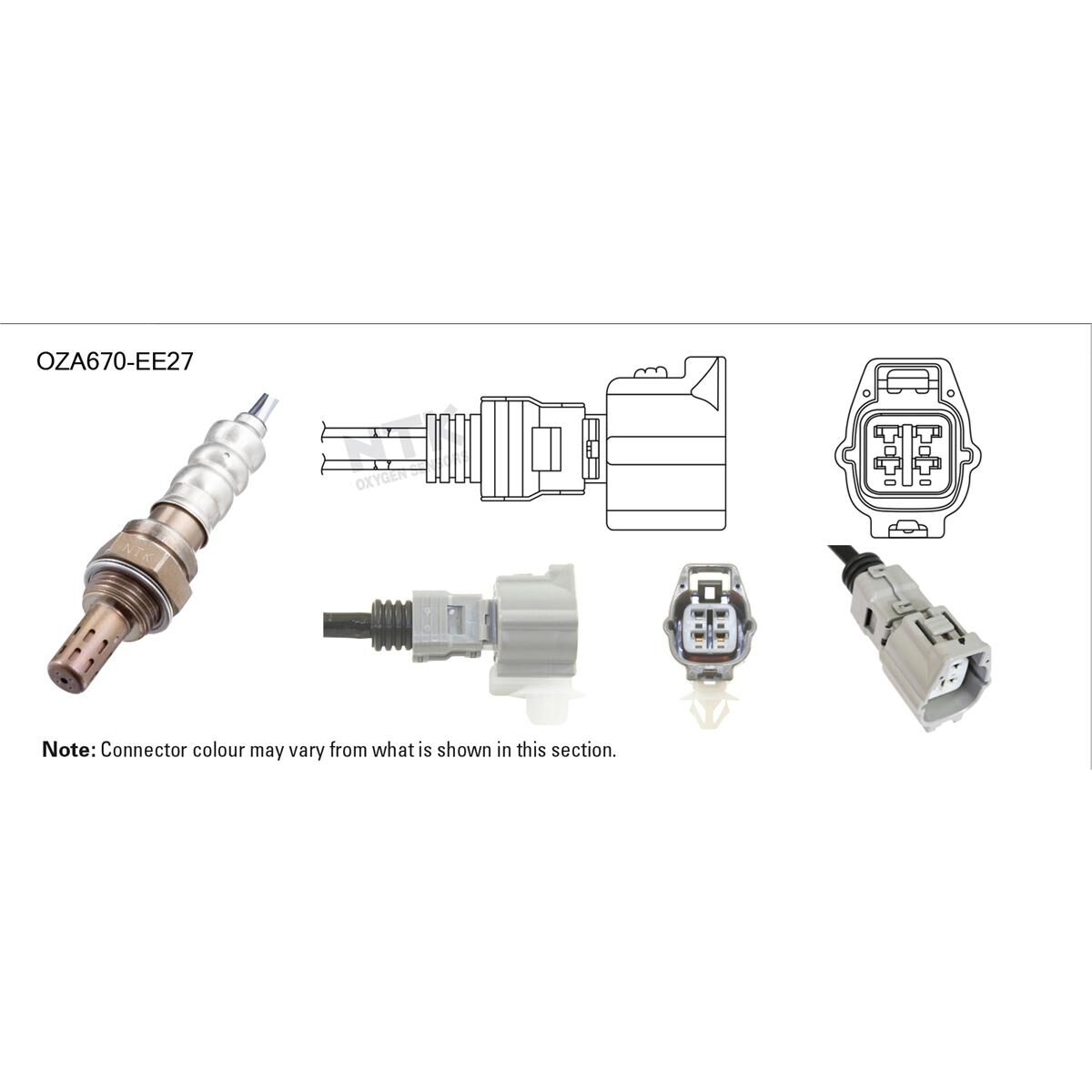 NTK OXYGEN SENSOR - OZA670-EE27, , scaau_hi-res