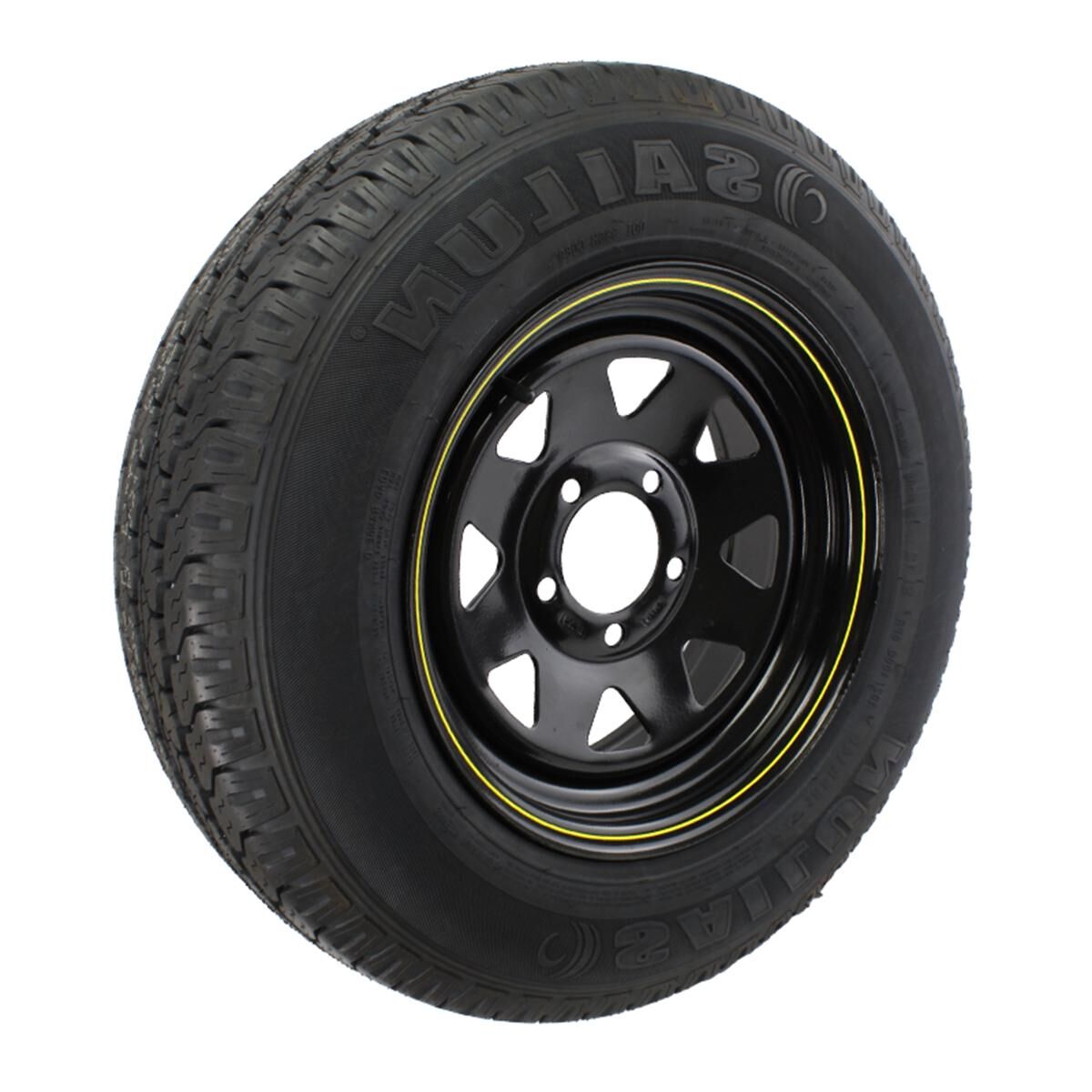 Sunrise Trailer 14" Wheel - Commodore (Holden HQ), 195R14LT Black, , scaau_hi-res