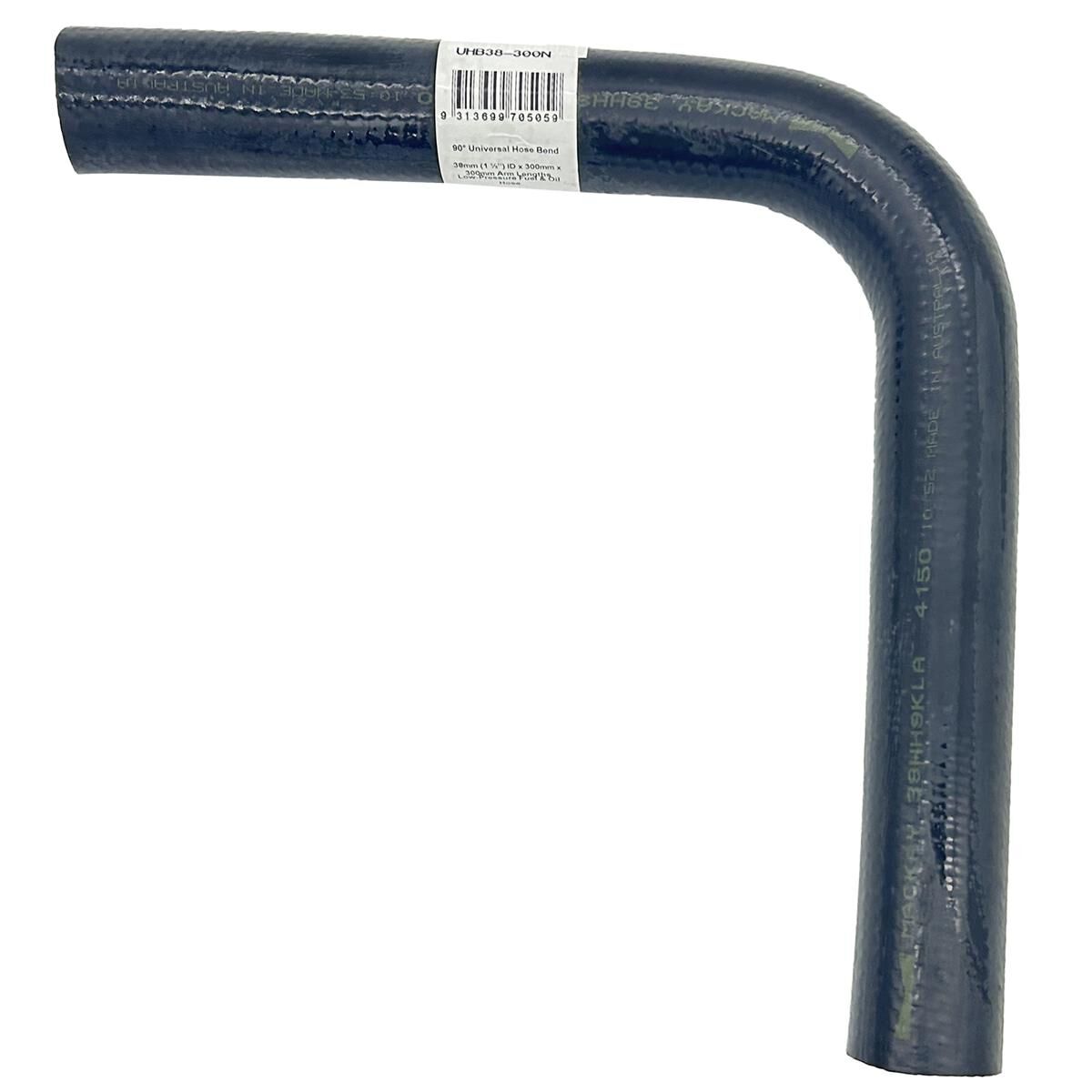 90&deg; Universal Hose Bend - Fuel & Oil Applications - 38mm (1 &frac12;") ID - 300mm x 300mm Arm Lengths (Nitrile Rubber), , scaau_hi-res