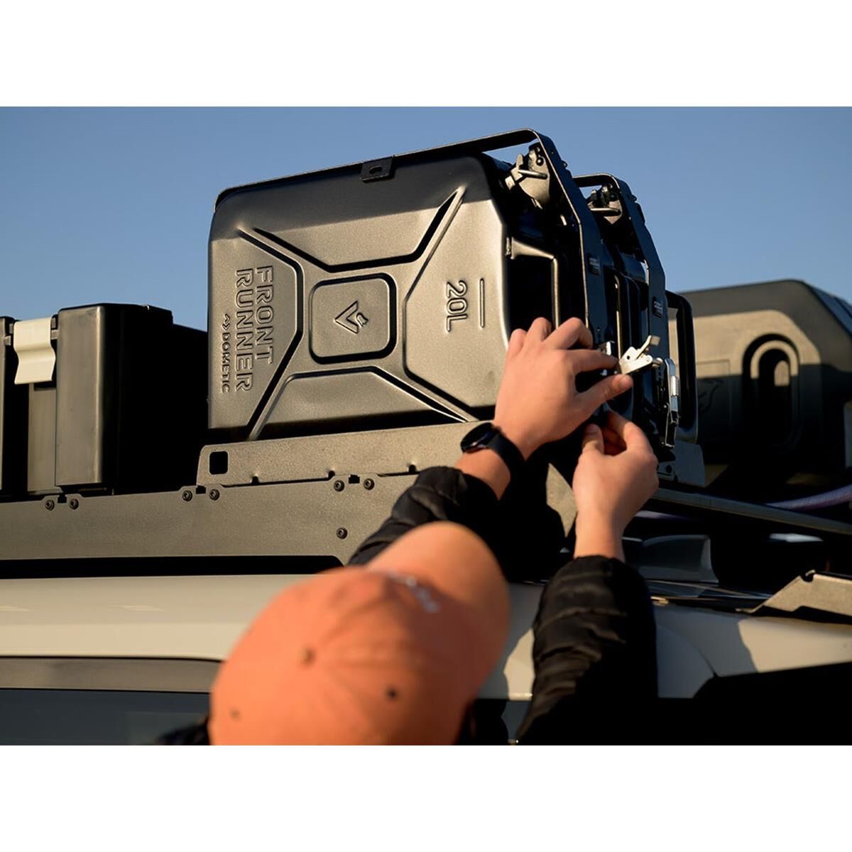 FRONT RUNNER 20L FUEL JERRY CAN - BLACK STEEL FINISH, , scaau_hi-res