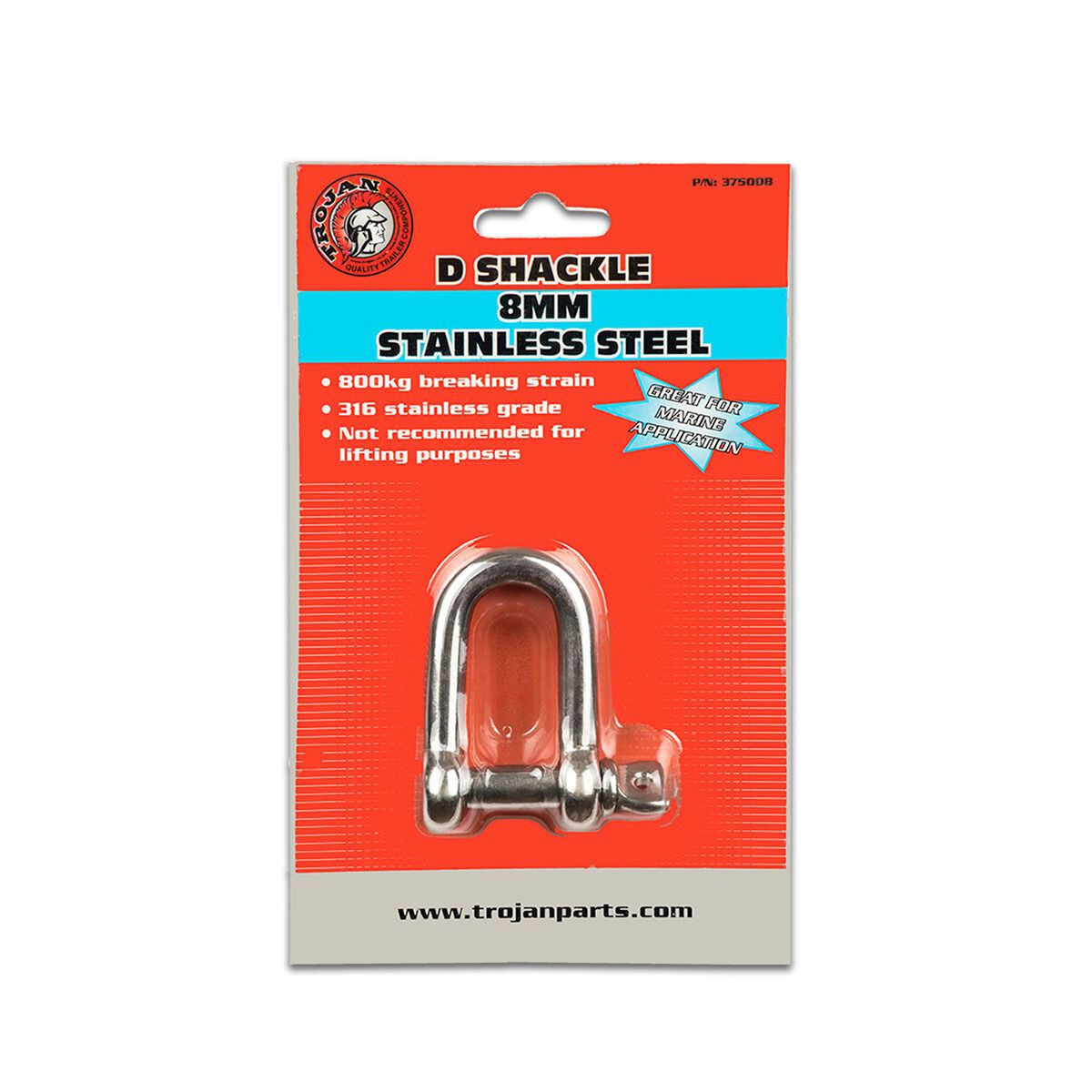 D SHACKLE S/S 8MM, , scaau_hi-res