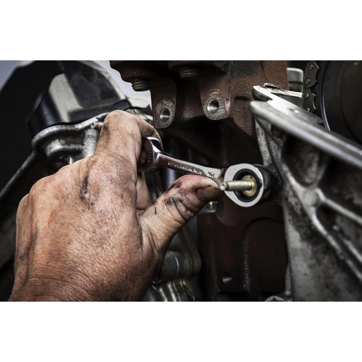 7 PIECE 90-TOOTH 12 POINT SAE STUBBY RATCHETING COMBINATION WRENCH SET, , scaau_hi-res