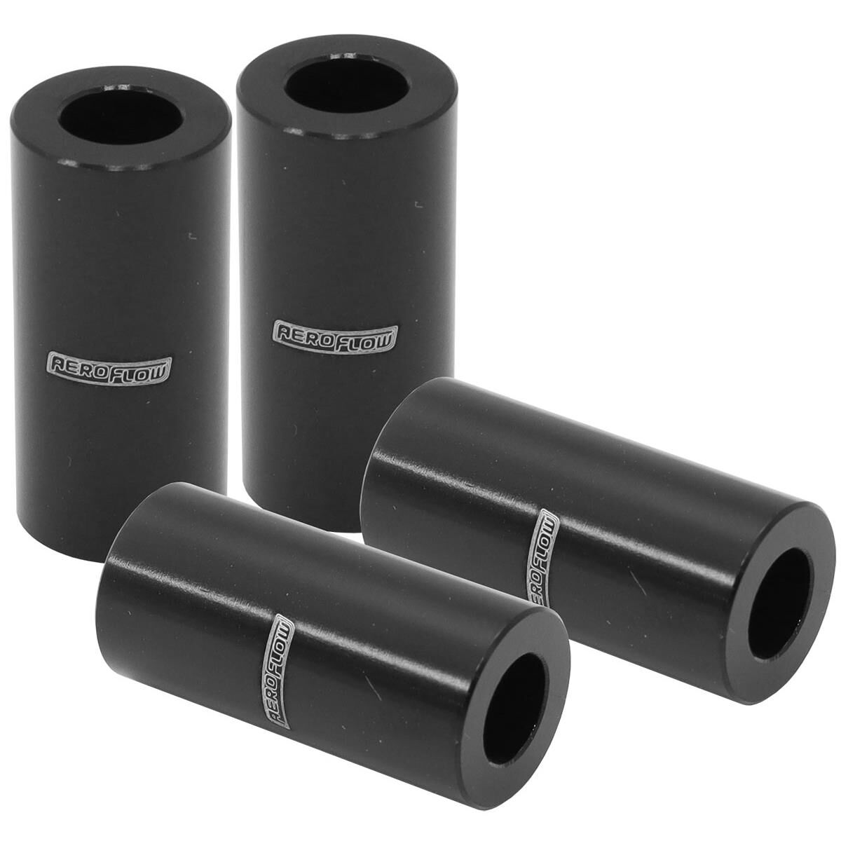 BILLET BOLT SPACERS M6 BLACK 25MM (1") LONG PACK OF 4, , scaau_hi-res