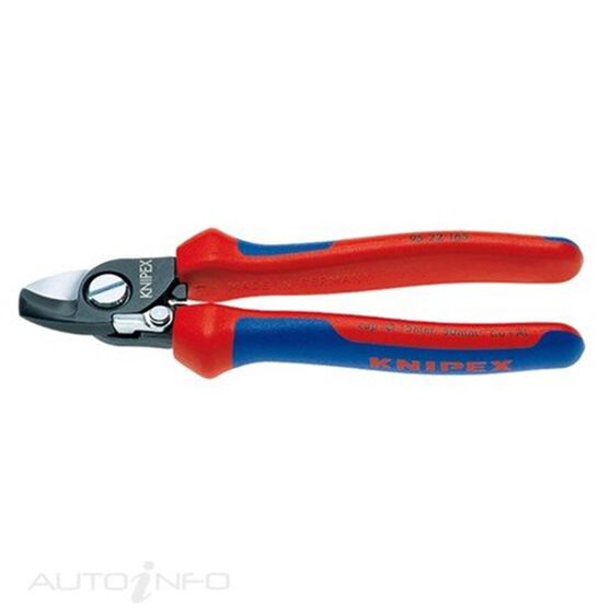 KNIPEX CABLE SHEARS WITH SPRING 165MM, , scaau_hi-res