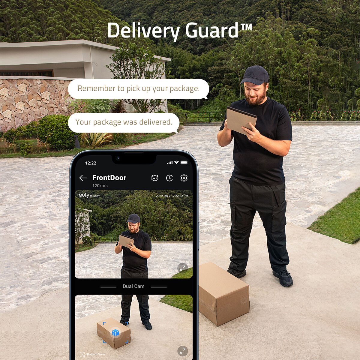 EUFY VIDEO DUAL CAM 2K DOORBELL (BATTERY) WITH HOMEBASE 2, , scaau_hi-res