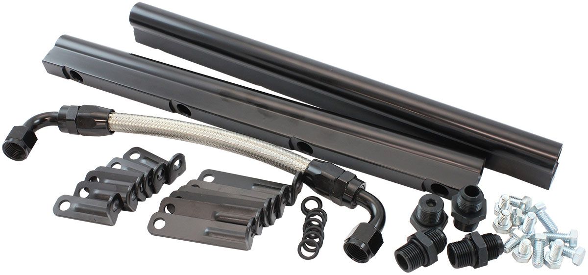 GM LS FUEL RAIL KIT EFI INTAKEMANIFOLD CATHEDRAL PORT LS1 LS2 AEROFLOW - AF6999-5000, , scaau_hi-res