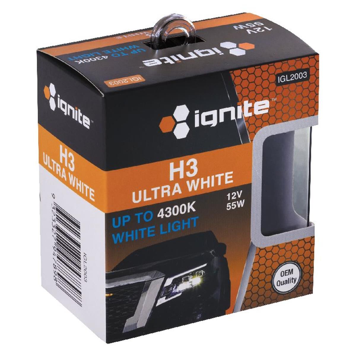 PKT2 H3 4300K HALOGEN GLOBES12V 55W PK22s BASE TWIN BOX, , scaau_hi-res