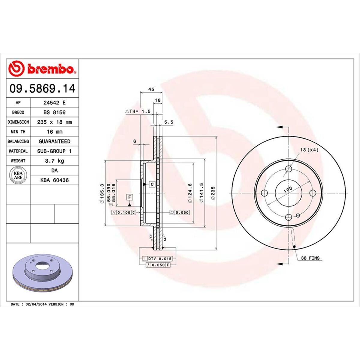 BREMBO DISC ROTOR, , scaau_hi-res