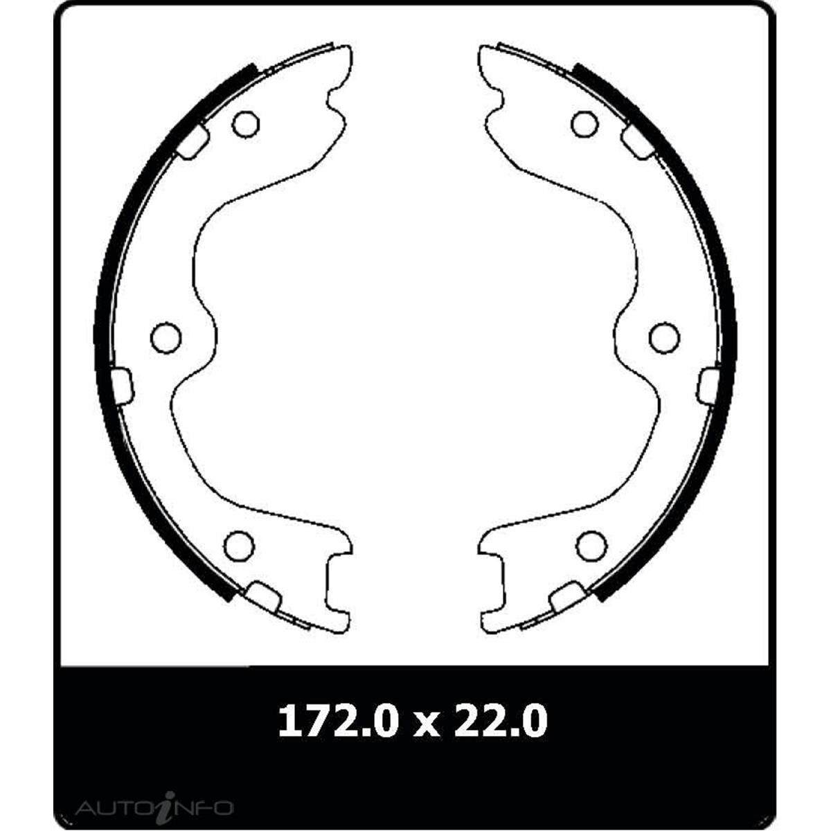 PTX NISSAN MAXIMA J31 H/BRAKE SHOES 10/0, , scaau_hi-res