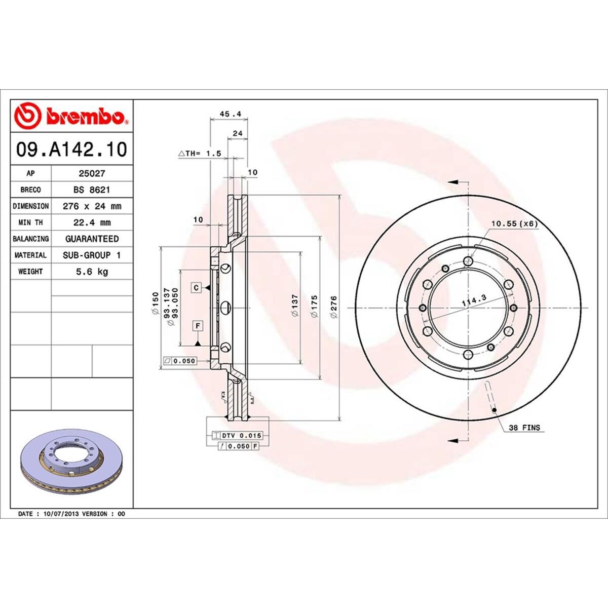 BREMBO DISC ROTOR, , scaau_hi-res