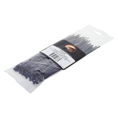 PKT100 CABLE TIE 200mm x 4.5mm STAINLESS STEEL TONGUE BLACK - CABLE ASSEMBLIES & ACC., , scaau_hi-res