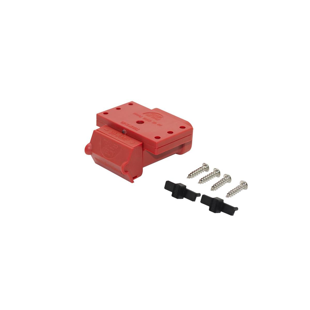 50A AMP CONNECTOR COVER HARDSHELL MOUNT RED, , scaau_hi-res