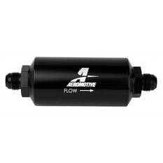 INLINE FILTER 10 MICRON -8AN BRIGHT BLACK 2" OD MICROGLASS, , scaau_hi-res